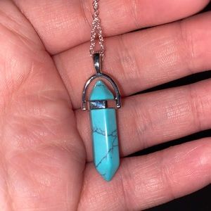Crystal Necklace- Faux Turquoise